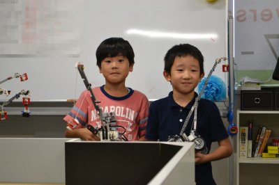 ふじみ野のロボット教室でクレーンロボット競技の発表会を行いました！